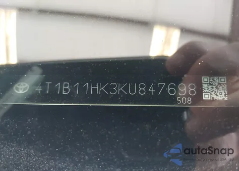 2019 Toyota Camry Se из США, поврежденный, VIN 4T1B11HK3KU847698